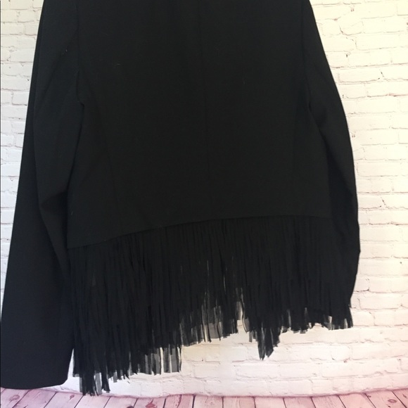 Black Banana Republic blazer with fringe bottom - Picture 5 of 8